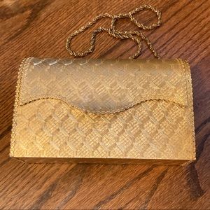 Vintage Saks Fifth Golden Gilt Purse